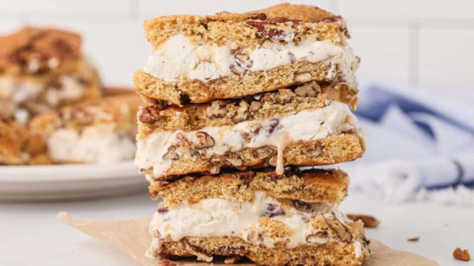 Butter Pecan Ice Cream Sandwiches recipe by Kitchen Divas.
