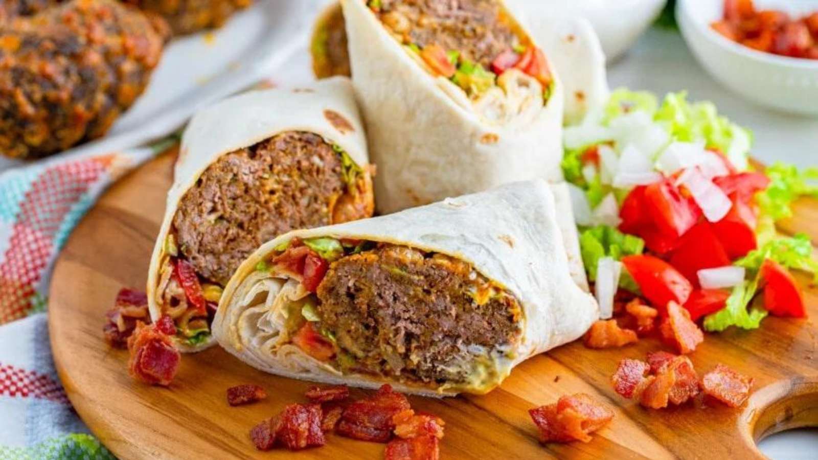 Cheesy Burger Burritos recipe by Kitchen Divas.