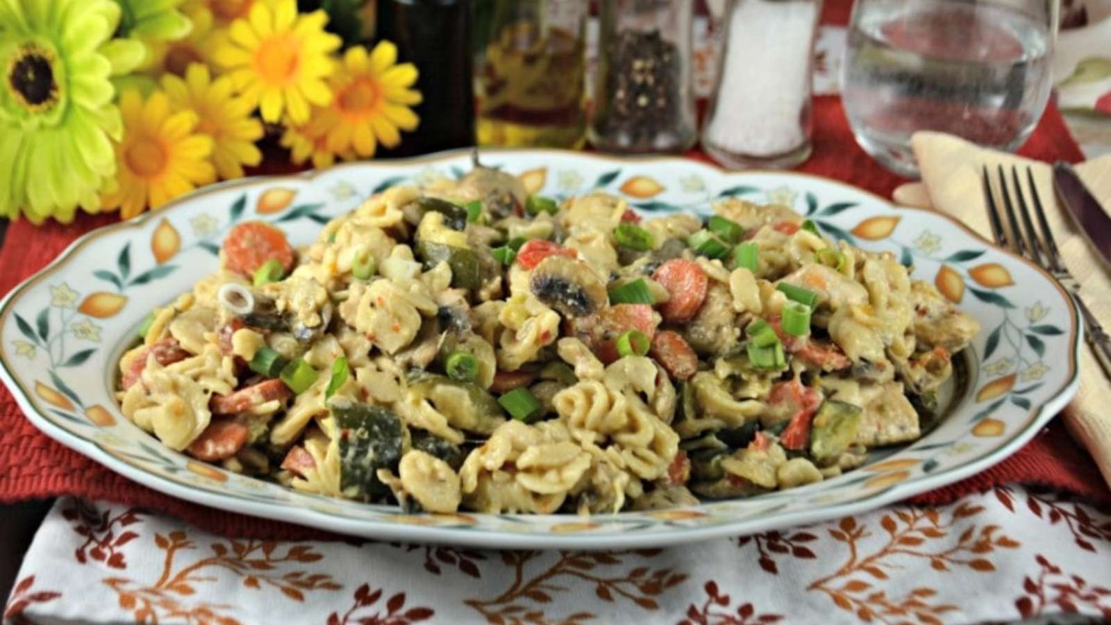 Creamy Chicken Parmesan Pasta recipe by Kitchen Divas.