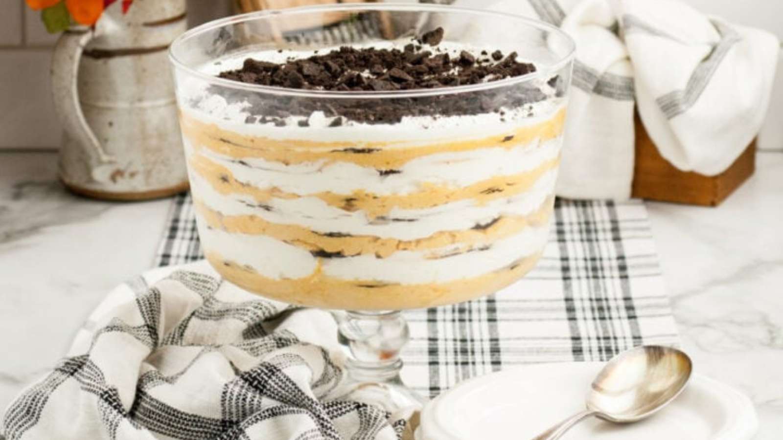 Easy Pumpkin Trifle recipe by Kitchen Divas.