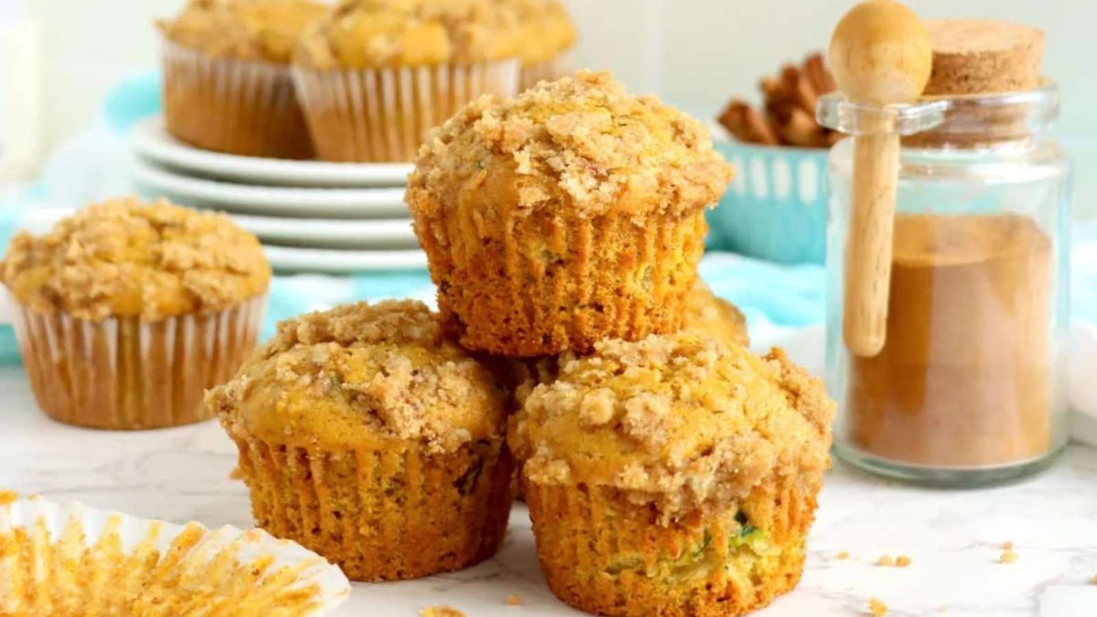 Pumpkin Zucchini Muffins recipe by Kitchen Divas.