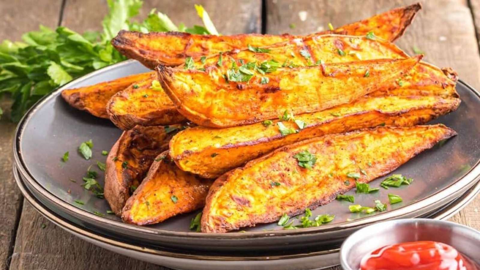 Air Fryer Sweet Potato Fries recipe by Princess Pinky Girl.