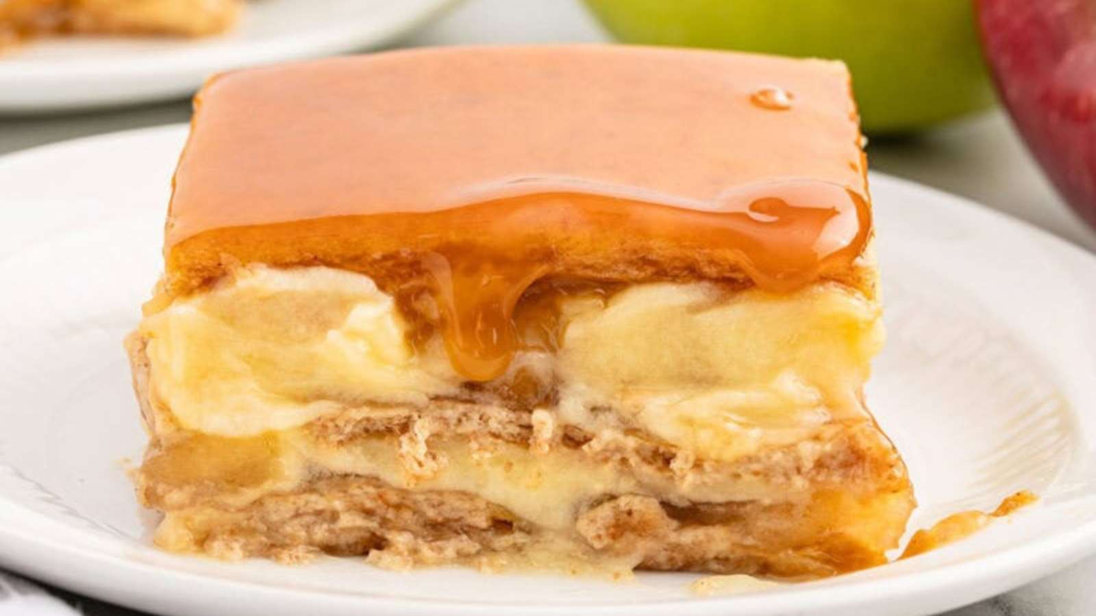 Caramel Apple Eclair Cake recipe by Princess Pinky Girl.