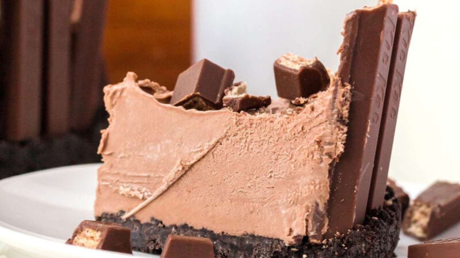 No-Bake Kit Kat Cheesecake recipe by Princess Pinky Girl.