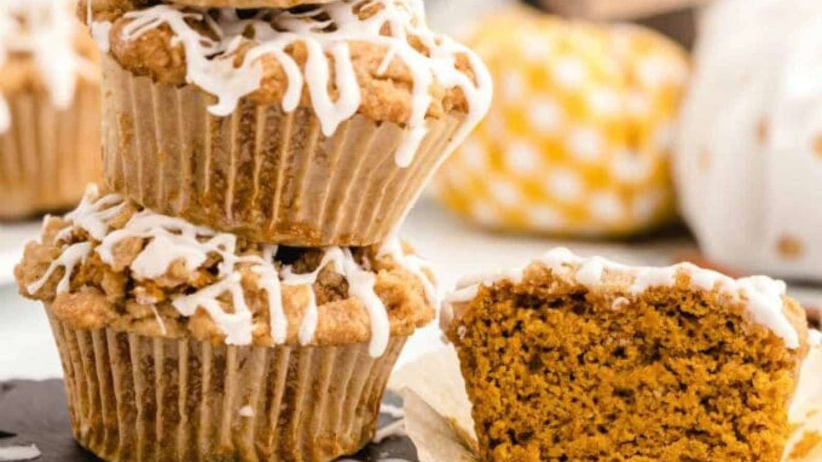 Pumpkin Spice Muffins (With Homemade Icing Drizzle) recipe by Princess Pinky Girl.