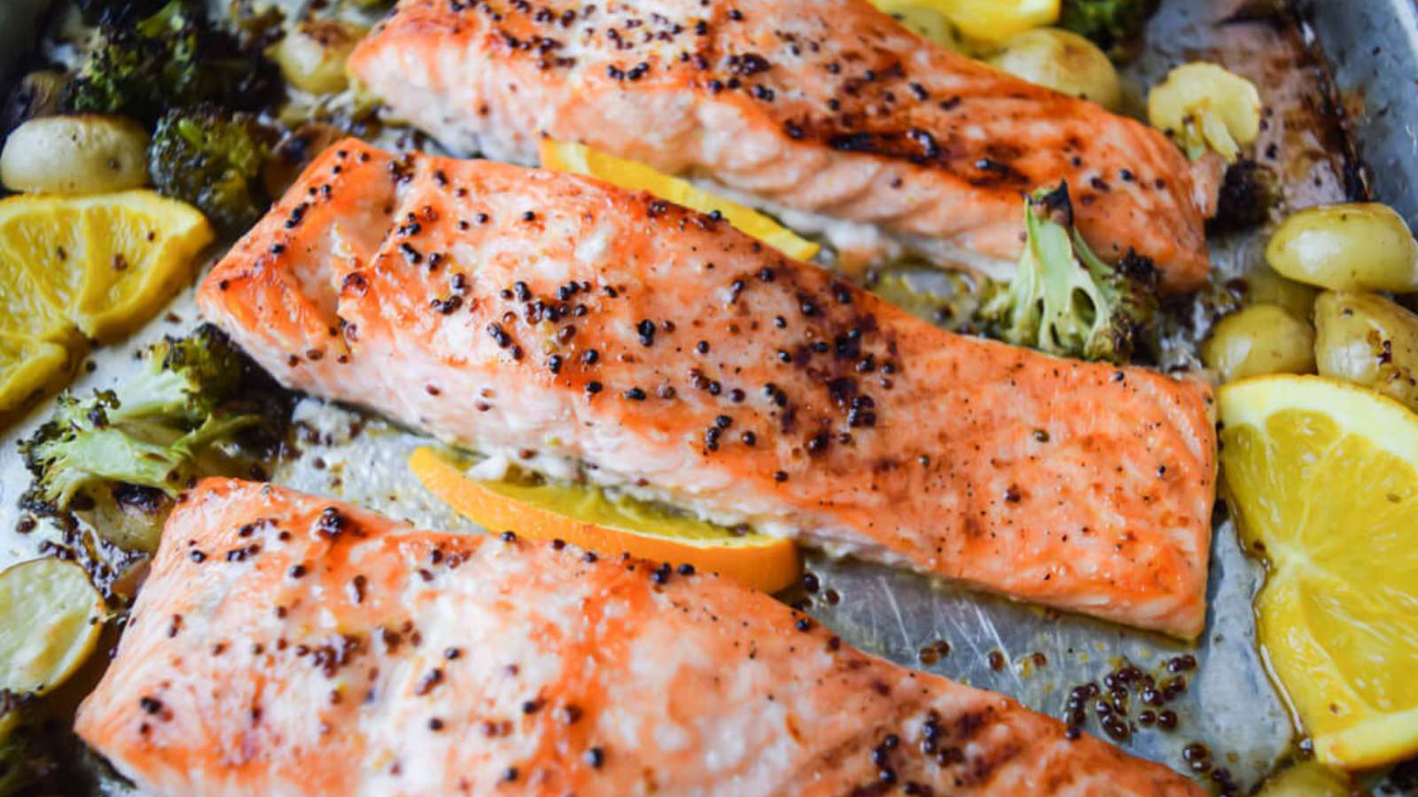 Sheet Pan Maple Salmon recipe by Seasonal Cravings.
