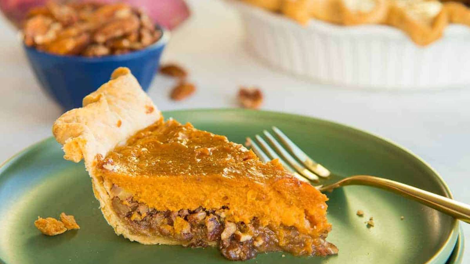 Sweet Potato Maple Pecan Pie recipe by Sense and Edibility.