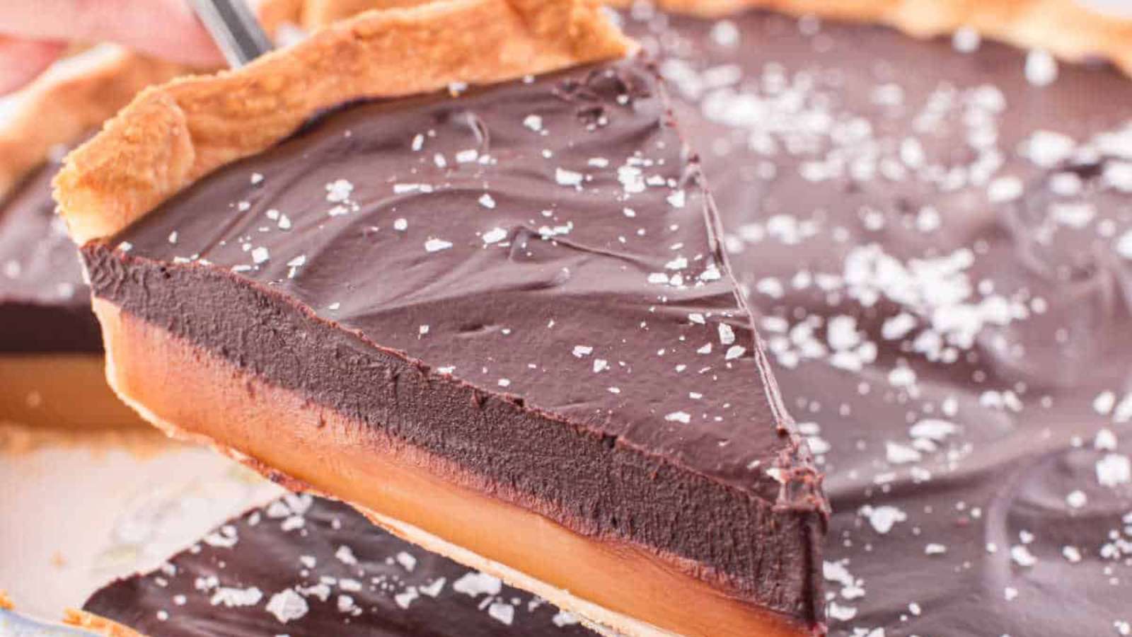 Chocolate Caramel Tart recipe by Simply Stacie.