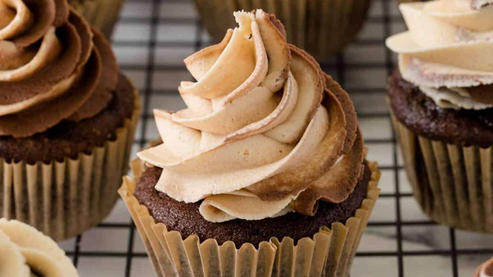 Chocolate Peanut Butter Cupcakes recipe by Simply Stacie.
