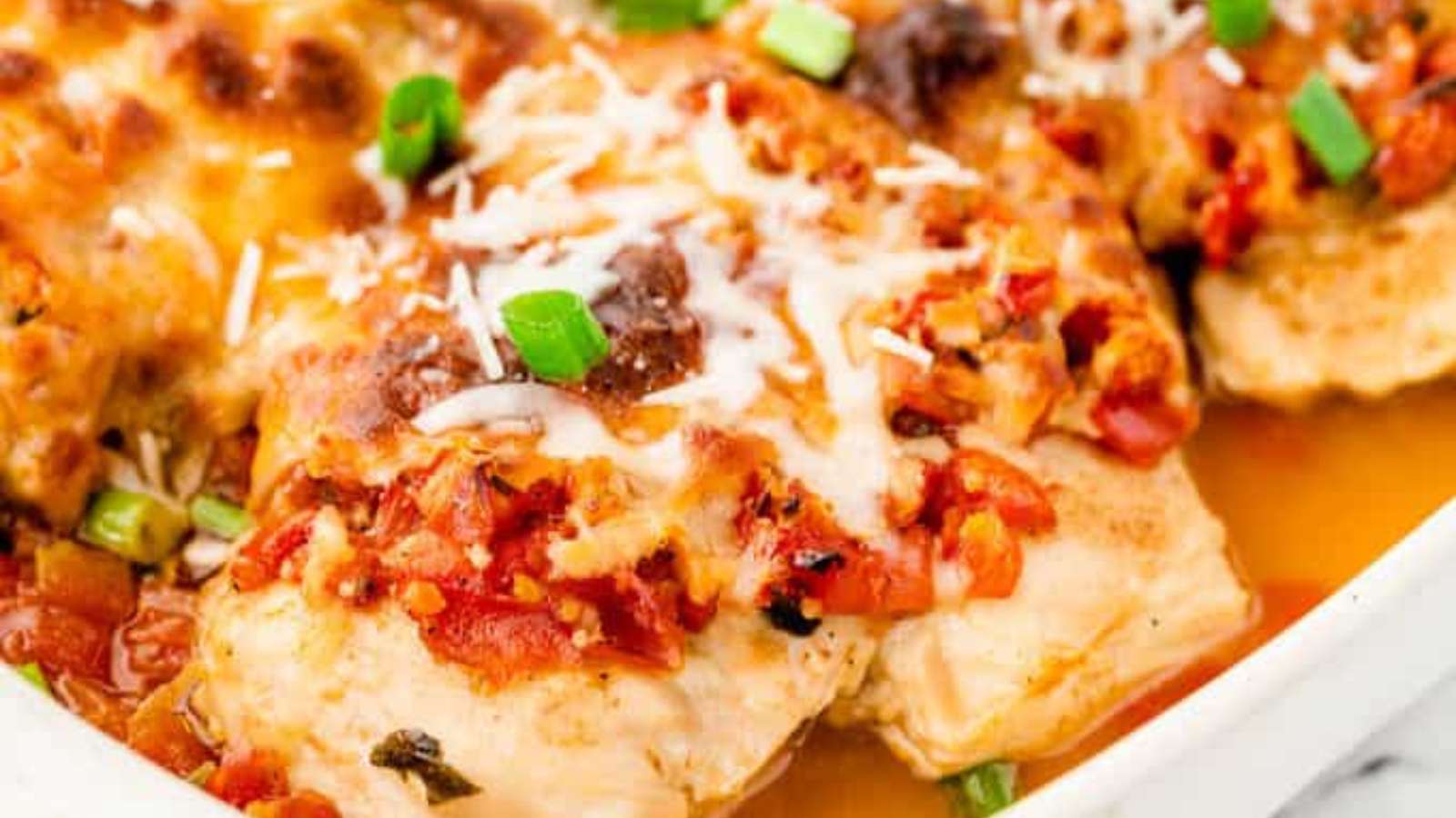 Easy Baked Salsa Chicken recipe by Simply Stacie.