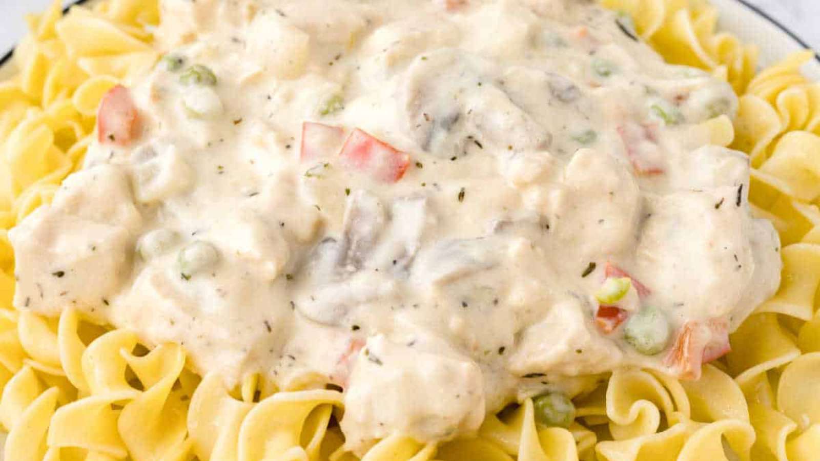 Easy Classic Chicken A La King recipe by Simply Stacie.