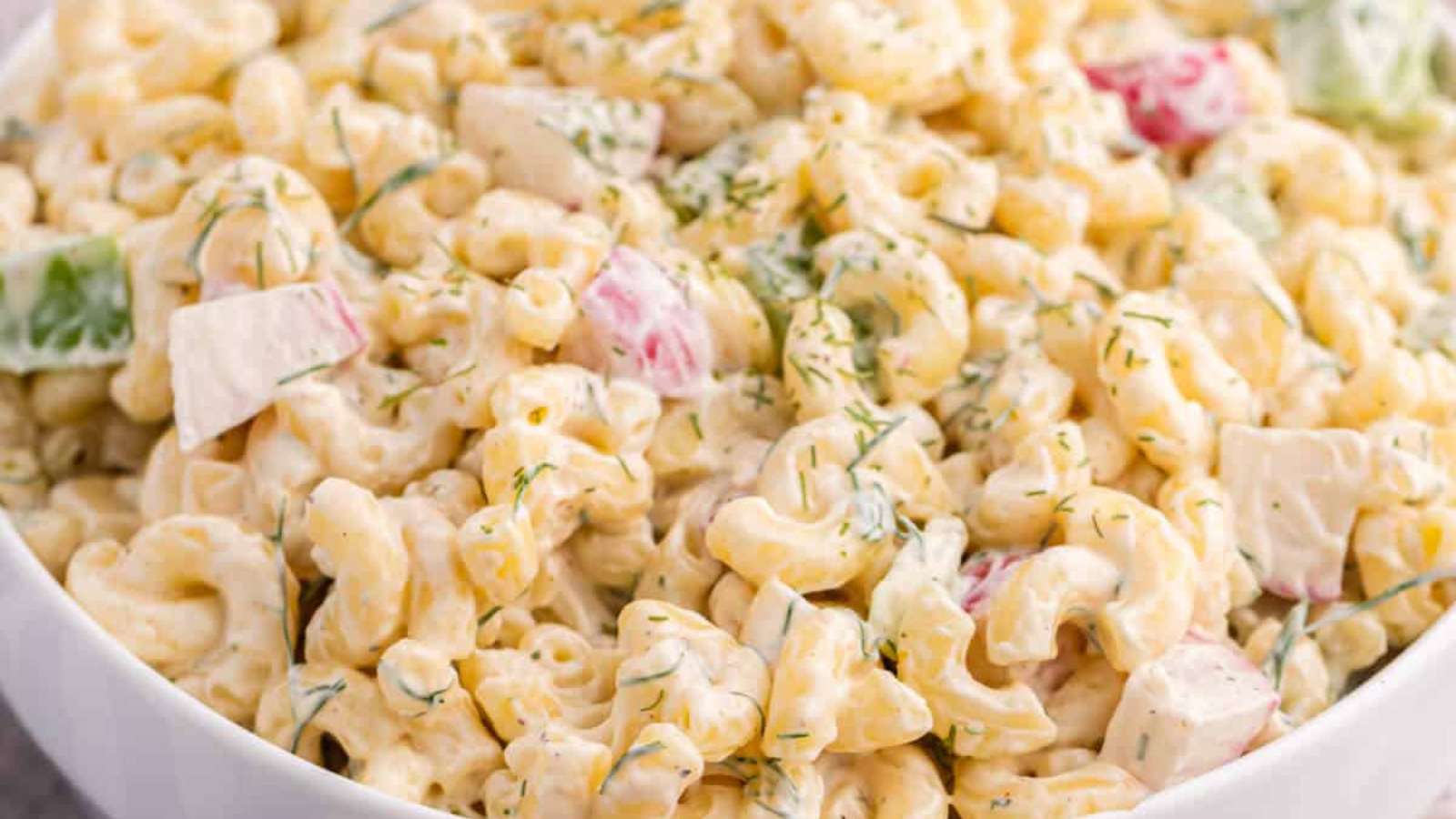 Macaroni Dill Salad recipe by Simply Stacie.