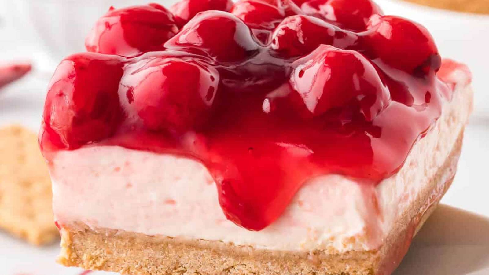 No-Bake Cherry Cheesecake recipe by Simply Stacie.