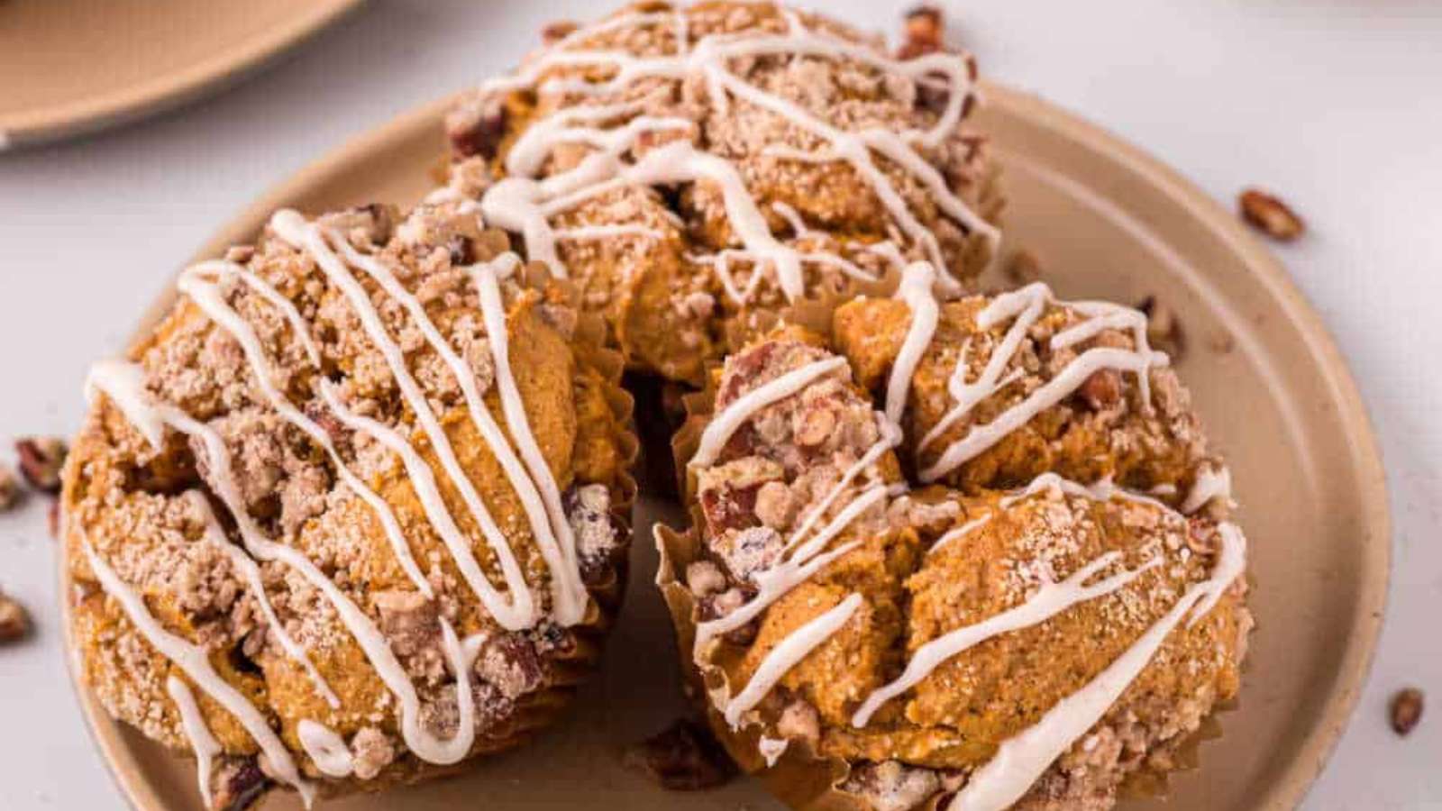 Pumpkin Crumb Muffins recipe by Simply Stacie.