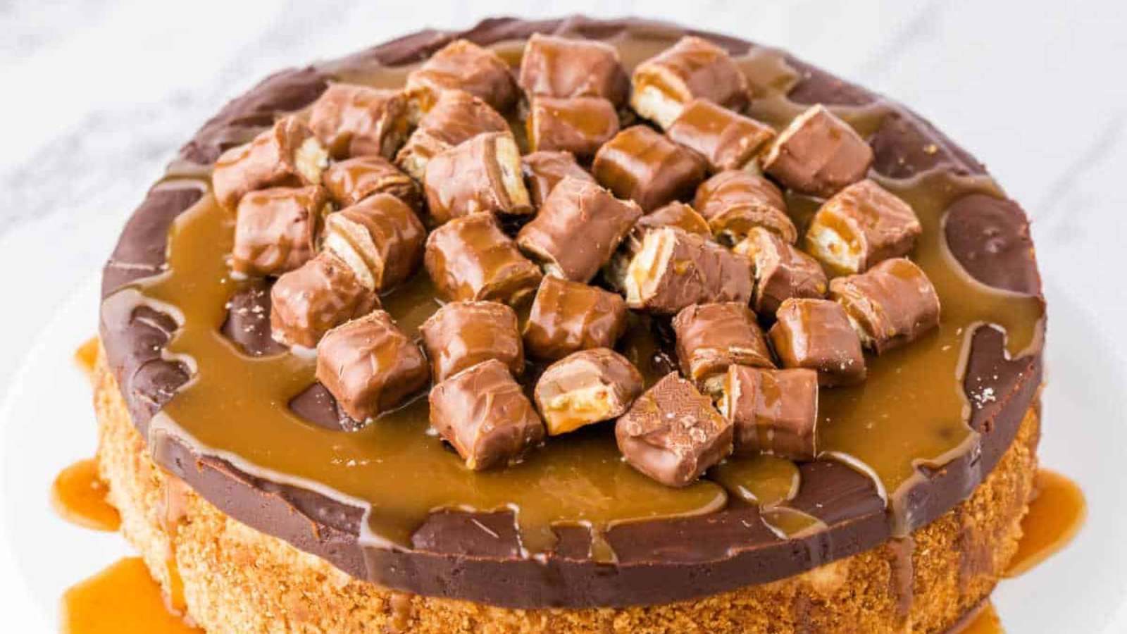 Twix Cheesecake recipe by Simply Stacie.