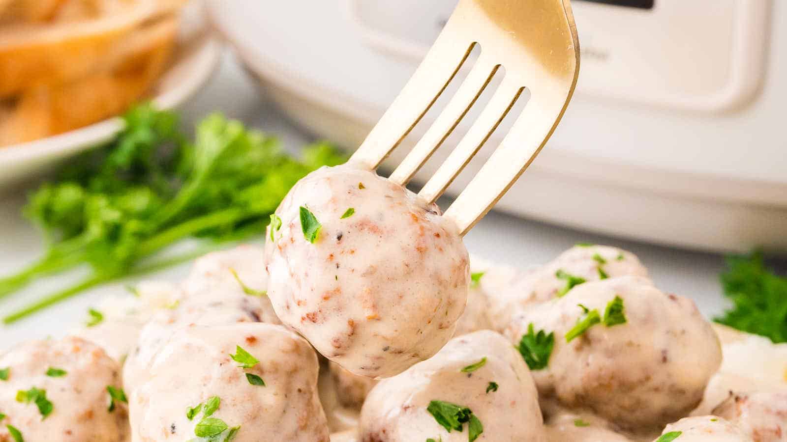 Slow CookerSwedish Meatballs recipe by Cheerful Cook.