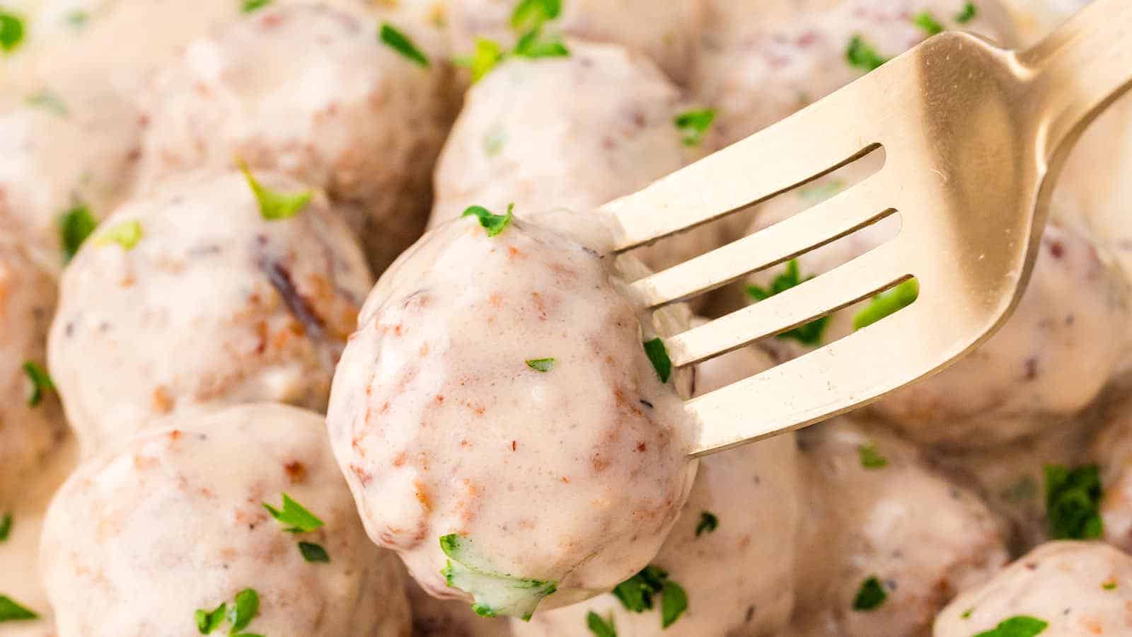 Slow CookerSwedish Meatballs recipe by Cheerful Cook.