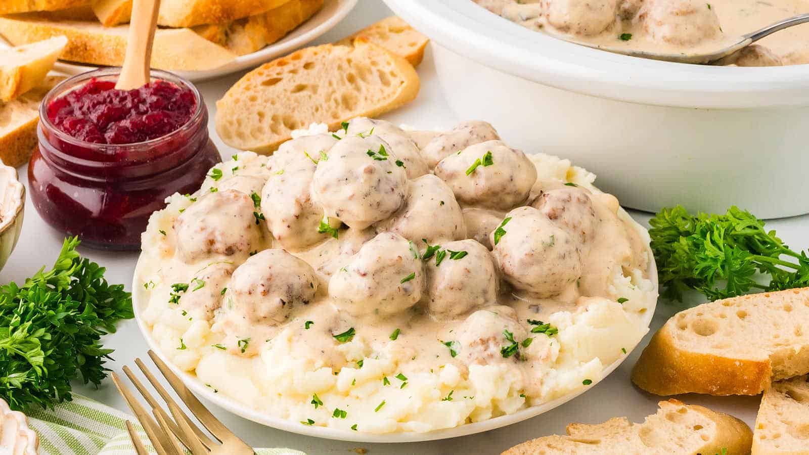 Slow CookerSwedish Meatballs recipe by Cheerful Cook.