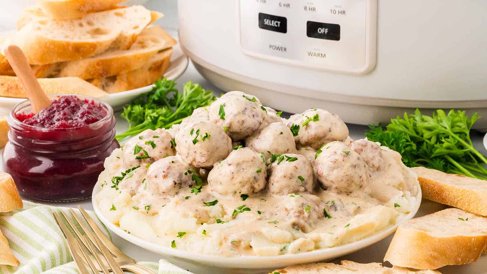 Slow CookerSwedish Meatballs recipe by Cheerful Cook.