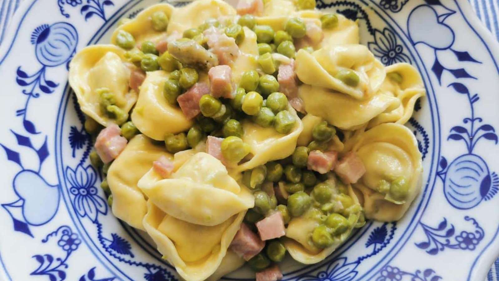 Tortellini with Ham and Peas recipe by The Pasta Project.