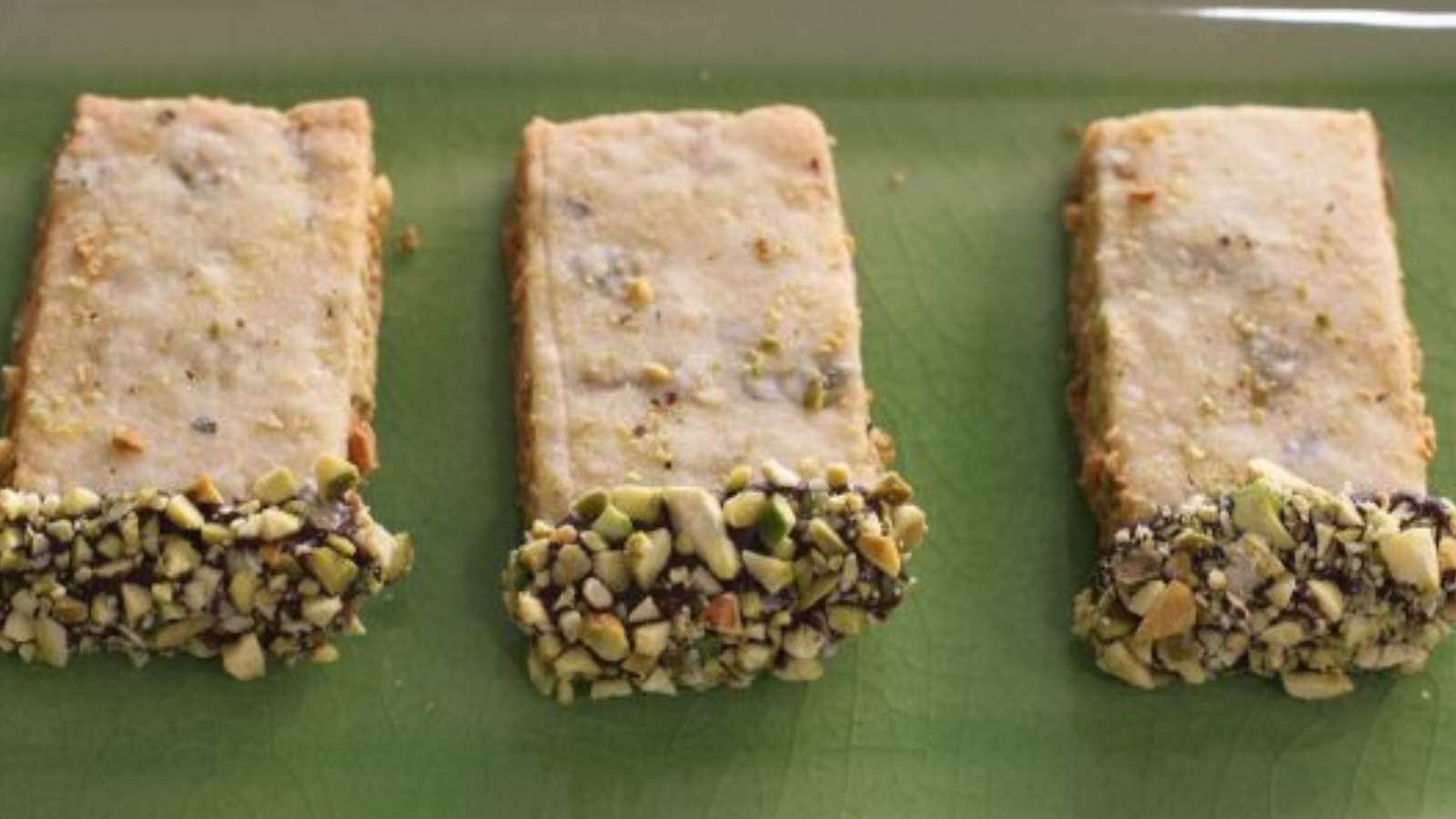 Orange Pistachio Shortbread recipe by What a Girl Eats.