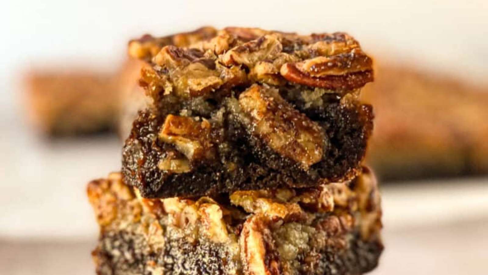 Pecan Pie Fudge Brownies recipe by Whiskful Cooking.