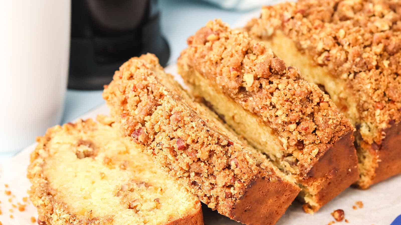 Pecan Bread with Cinnamon Topping recipe by Cheerful Cook.
