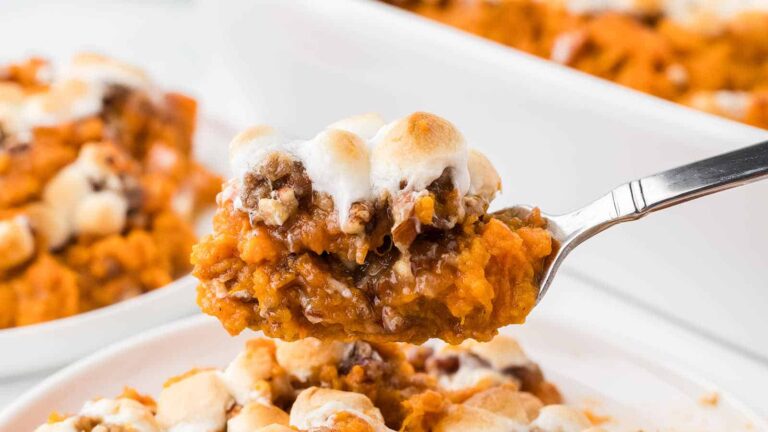 Sweet Potato Casserole recipe by Cheerful Cook.