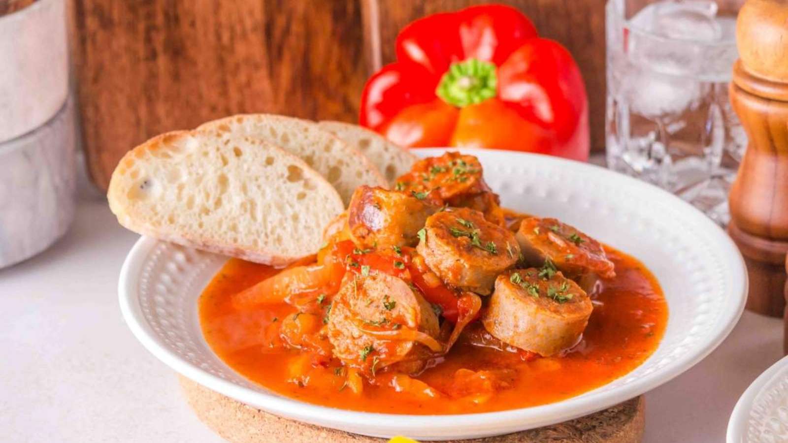 Slow Cooker Sausage And Peppers recipe by xoxoBella.