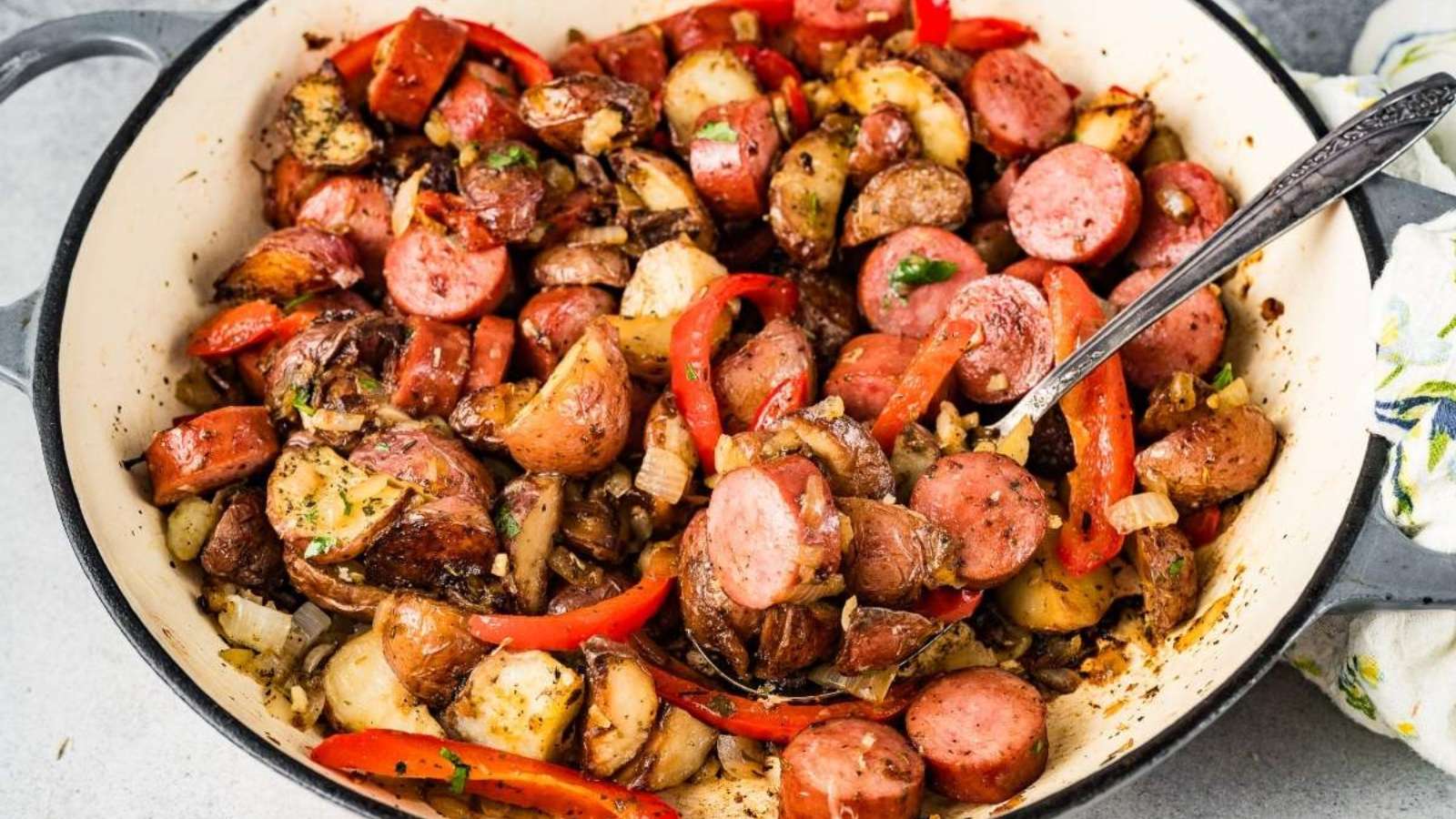 Smoked Sausage And Potato Skillet recipe by xoxoBella.