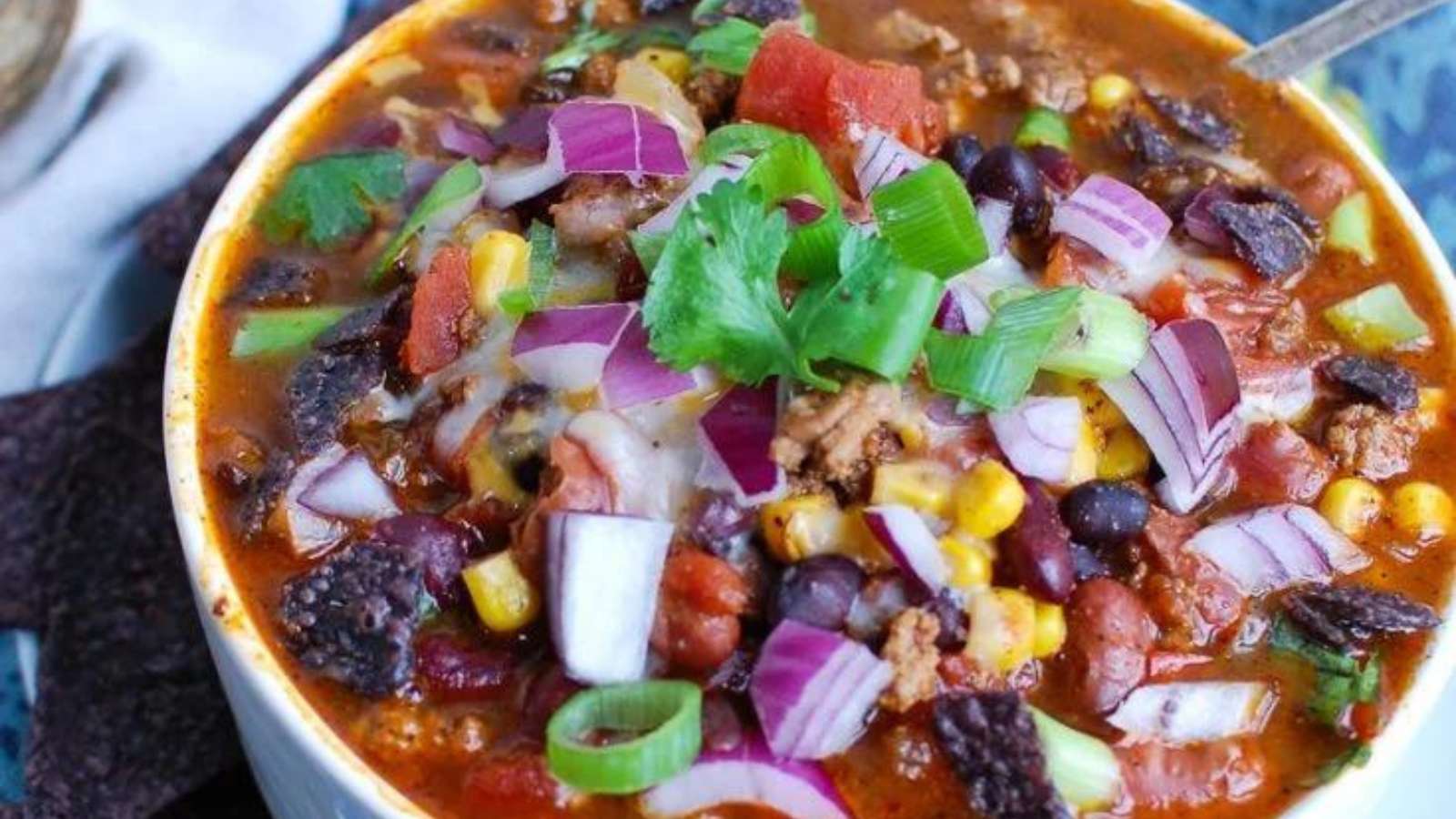 Instant Pot Turkey Chili recipe by A Cedar Spoon.