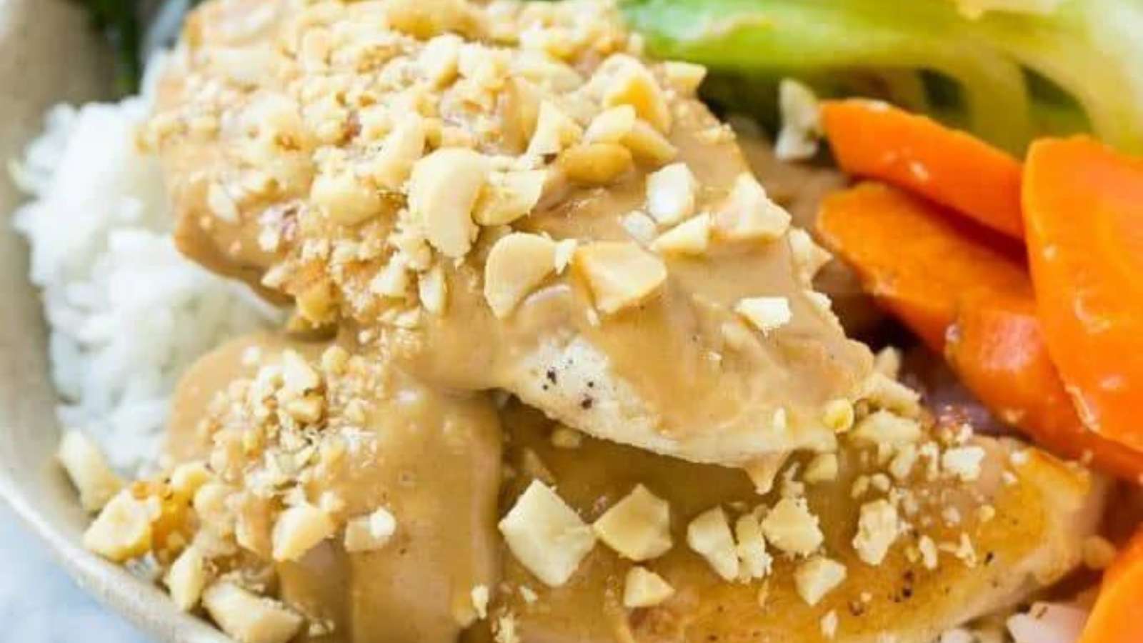 Thai Peanut Chicken recipe by Dinner at the Zoo.
