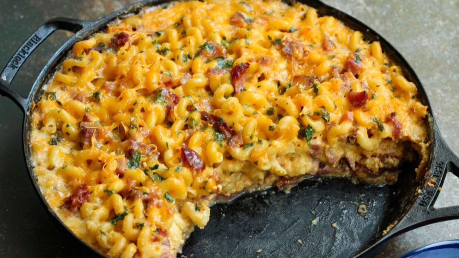 Skillet Ham Macaroni And Cheese recipe by Dutch Oven Daddy.