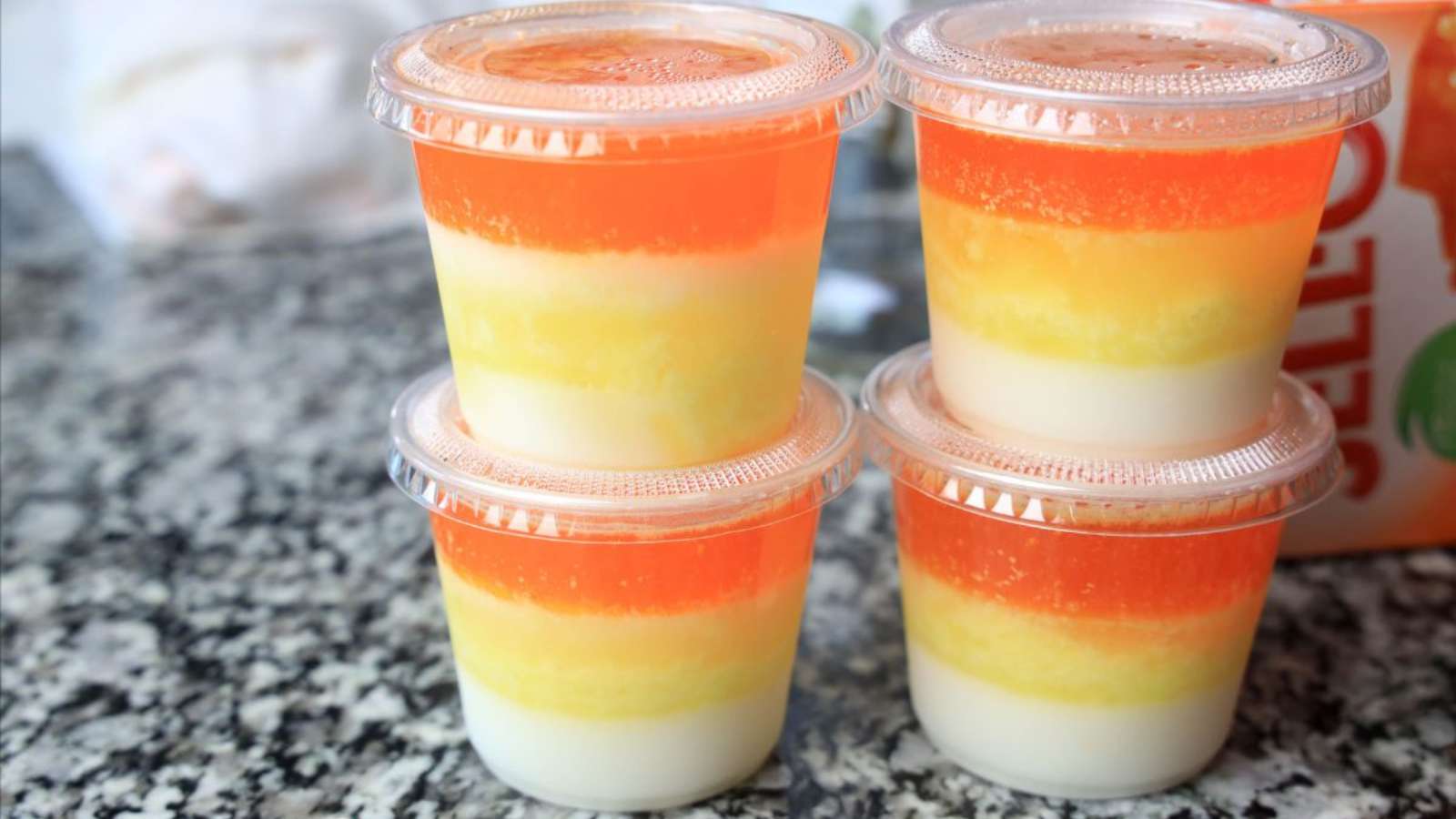 Candy Corn Jello Shots recipe by Easy Everyday Recipes.