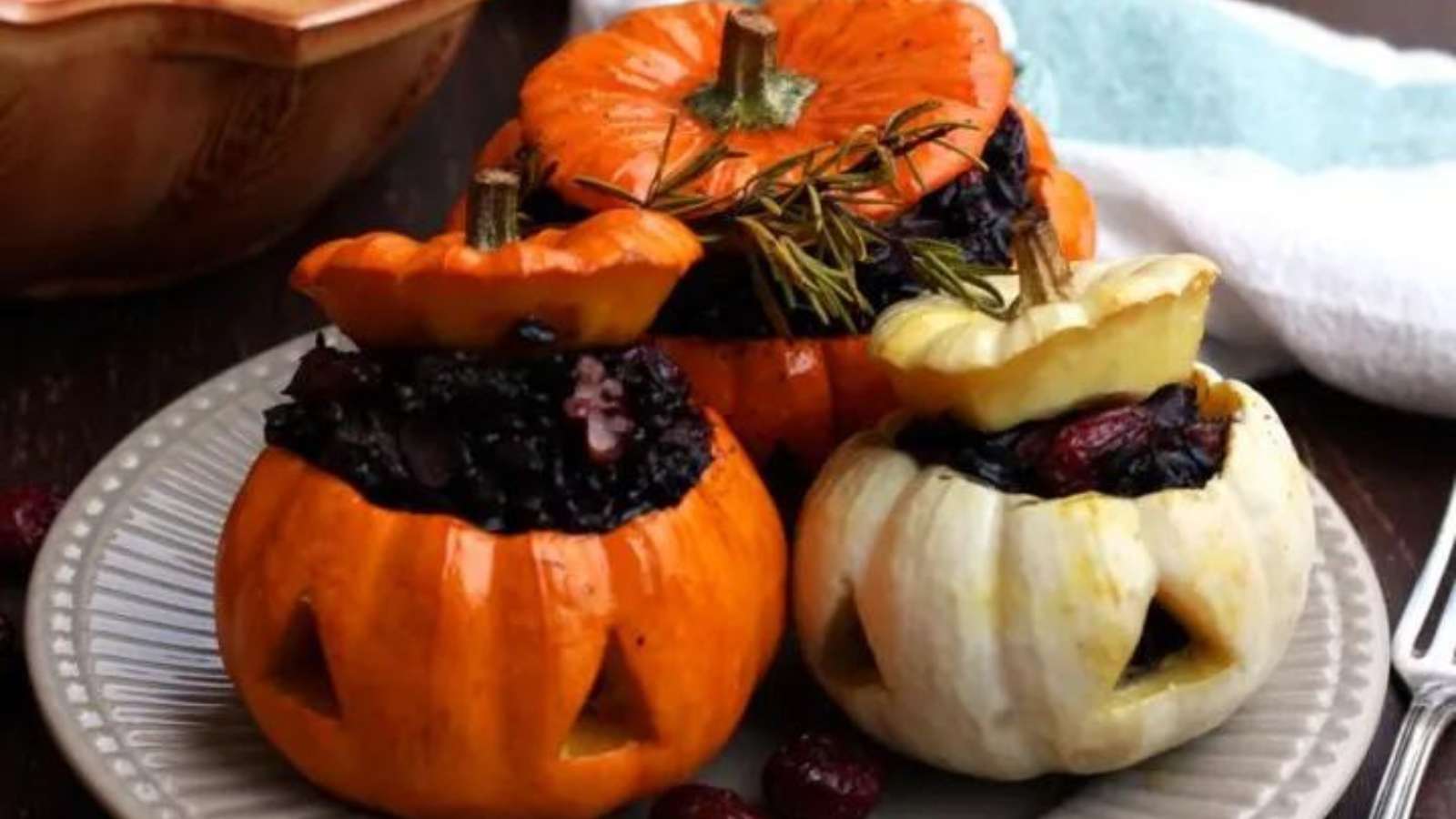 Halloween Stuffed Pumpkins recipe by HappyKitchen.Rocks.