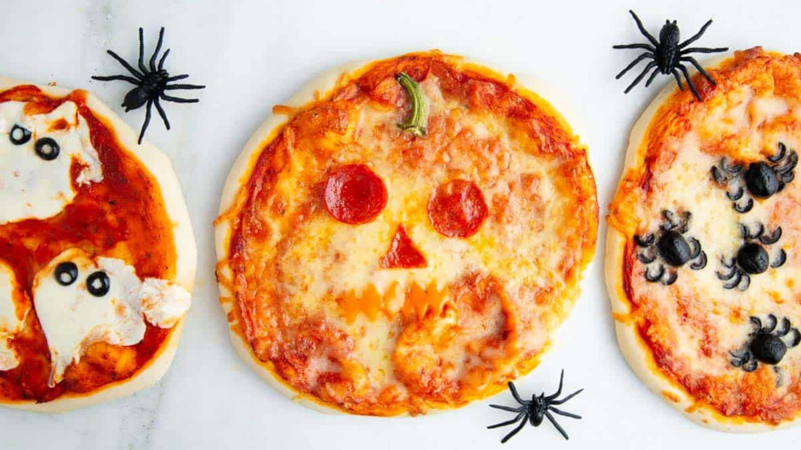 Halloween Pizzas recipe by I Heart Naptime.