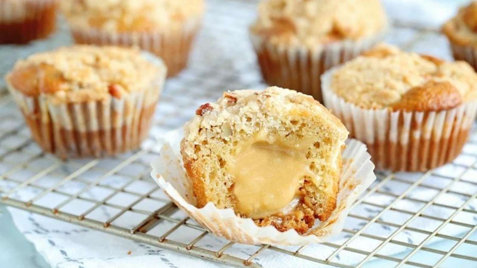 Mini Caramel Coffee Cake Muffins recipe by Kitchen Divas.