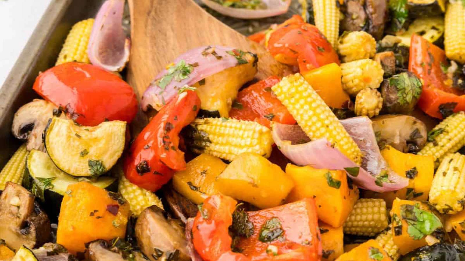 Chimichurri Roasted Vegetables recipe by Living Chirpy.