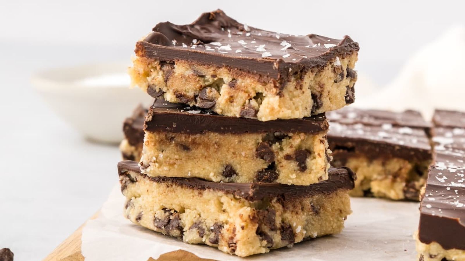 Cookie Dough Bars recipe by Living Chirpy.