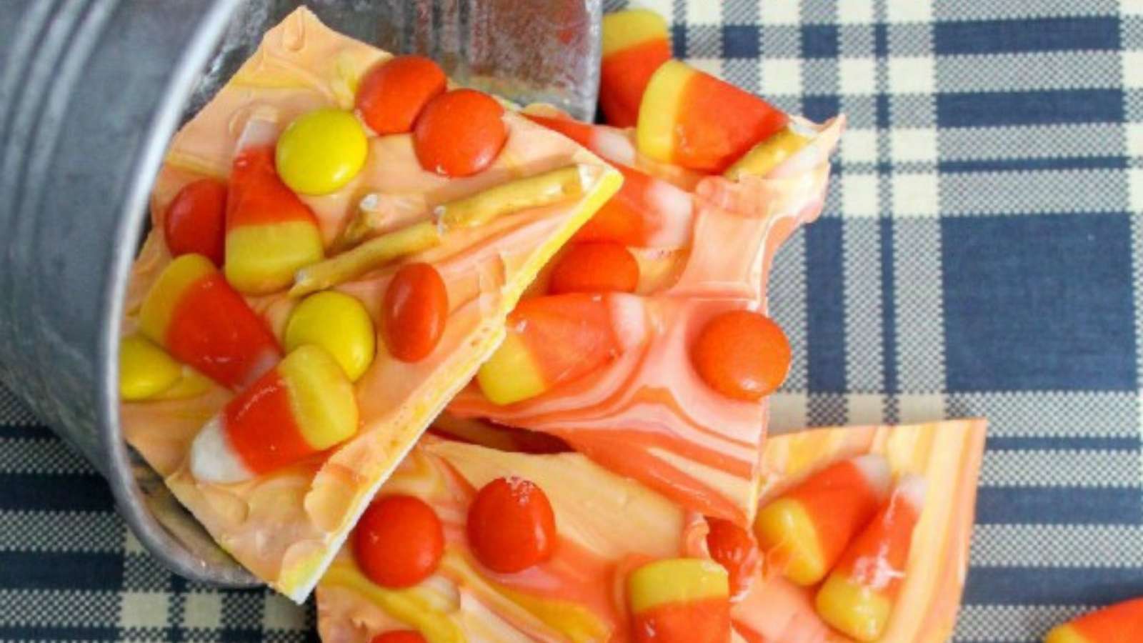 Reese's Pieces Pretzel Bark recipe by Pam's Daily Dish.