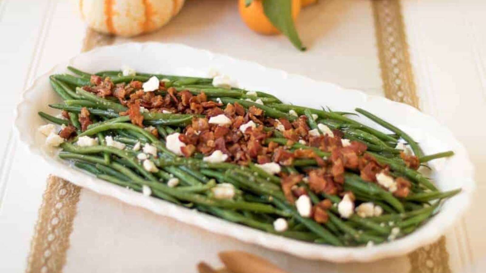 Feta And Bacon Green Beans recipe by Princess Pinky Girl.