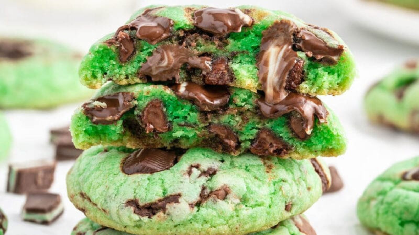 Mint Chocolate Chip Cookies recipe by Princess Pinky Girl.