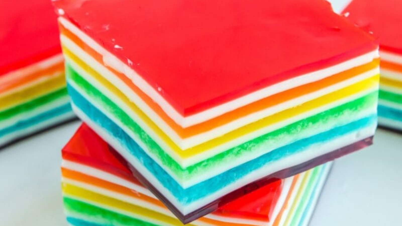 Rainbow Jello recipe by Princess Pinky Girl.
