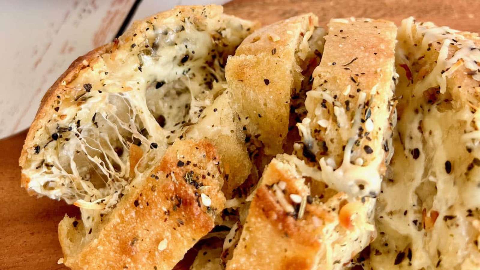 Cheese Stuffed Garlic Bread recipe by Quiche My Grits.
