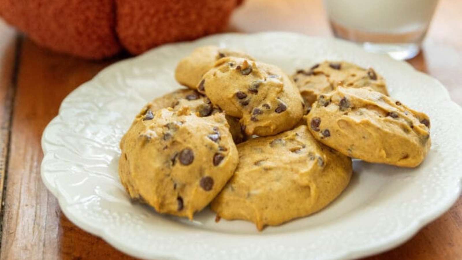 Pumpkin Chocolate Chip Cookies recipe by Saving Talents.
