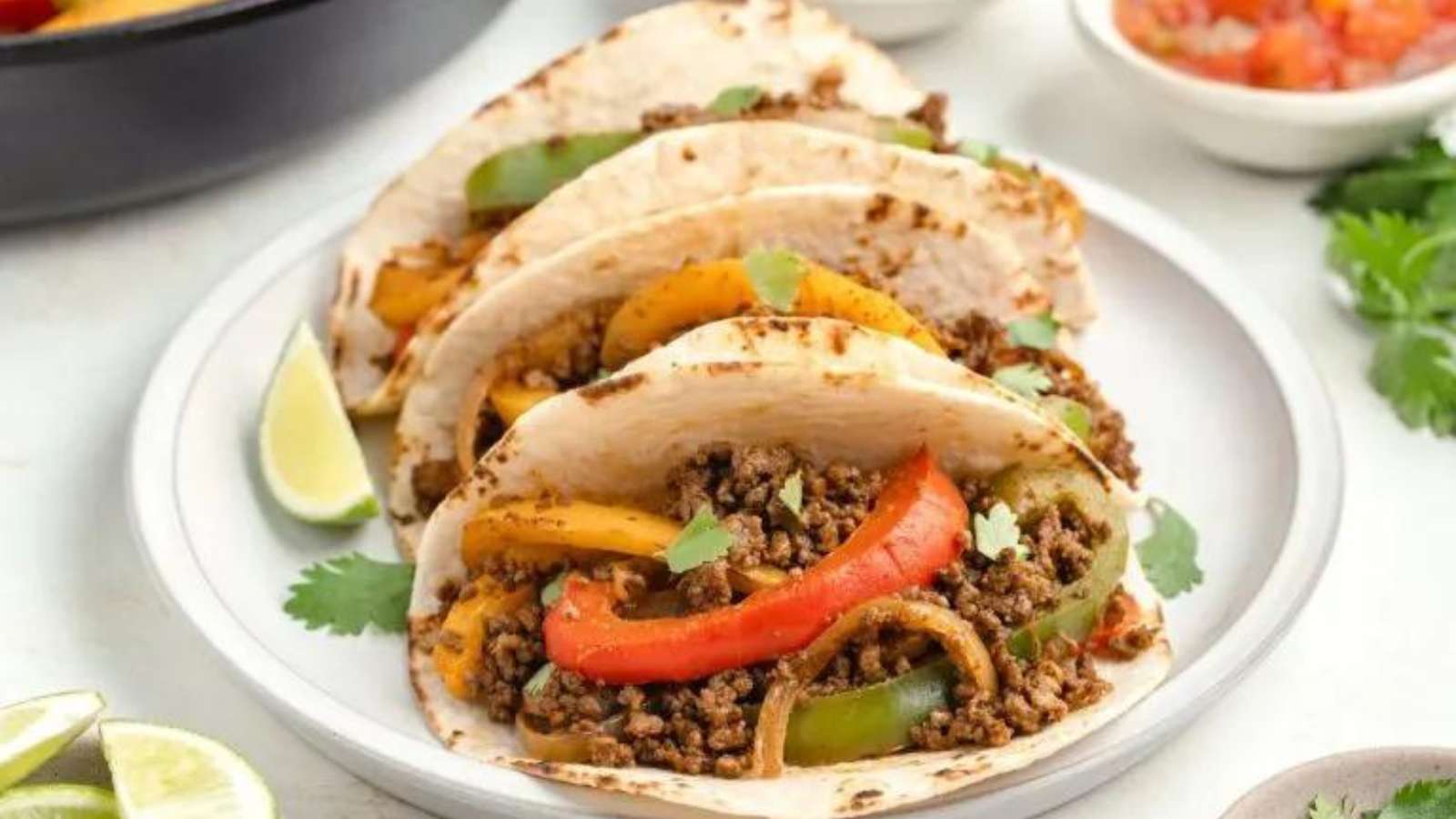 Ground Beef Fajitas recipe by Semi Homemade Kitchen.