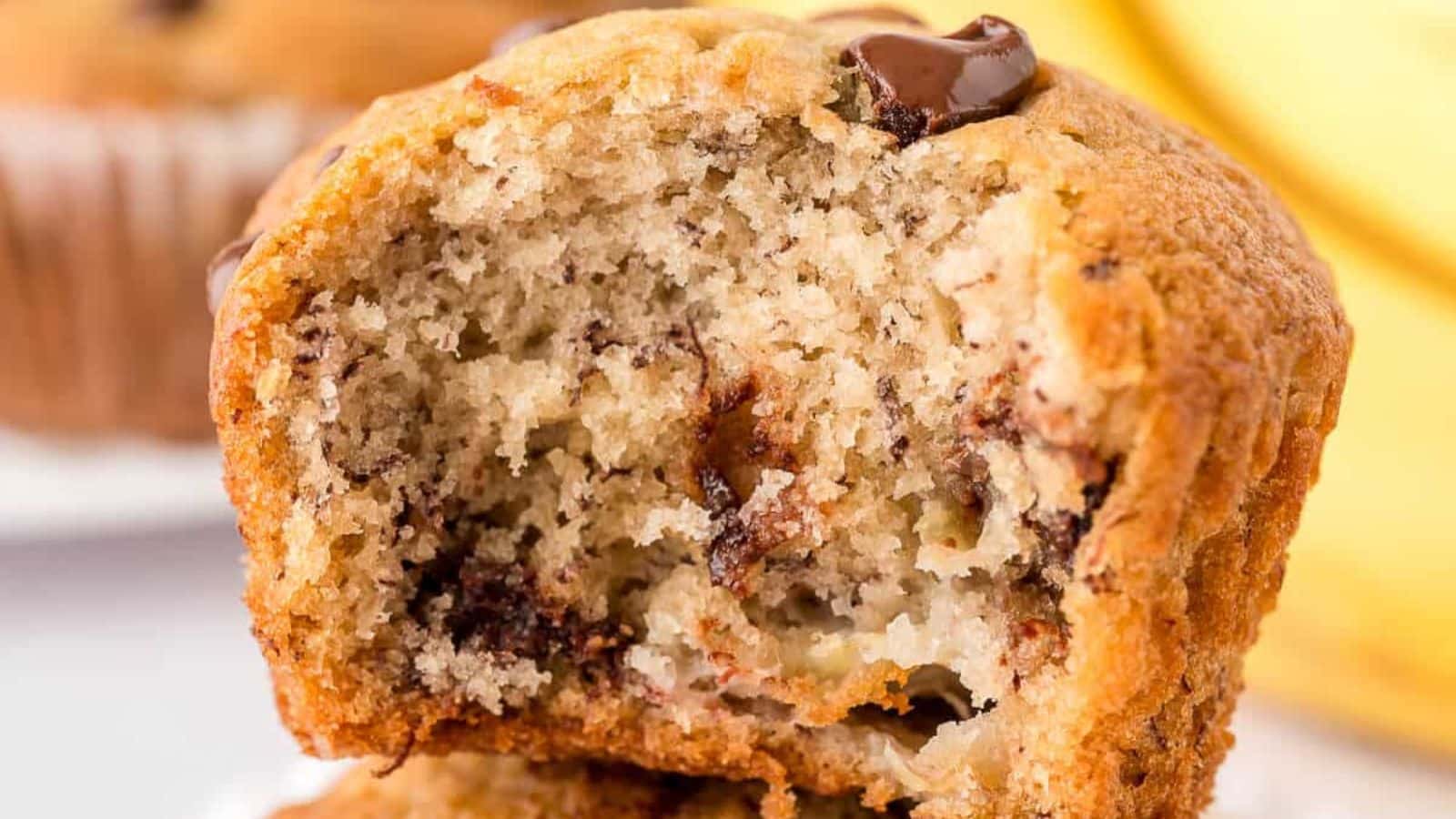 Banana Chocolate Chip Muffins recipe by Simply Stacie.
