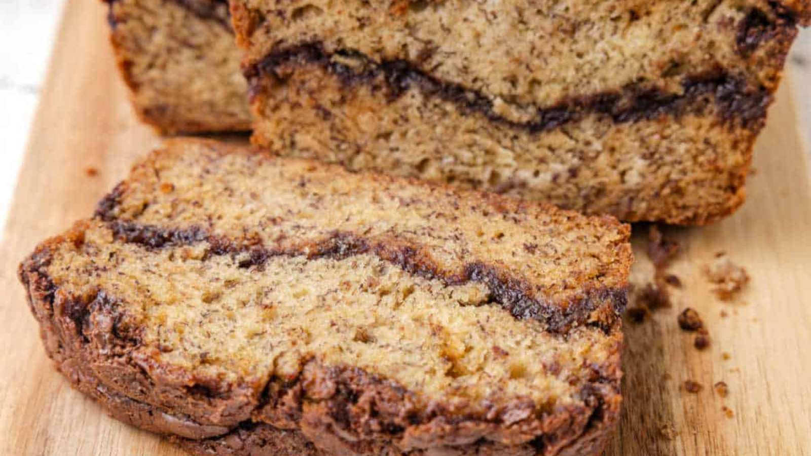 Best Nutella Banana Bread recipe by Simply Stacie.