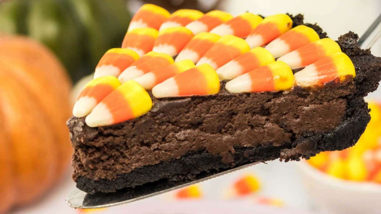 Halloween Candy Corn Pie recipe by Simply Stacie.