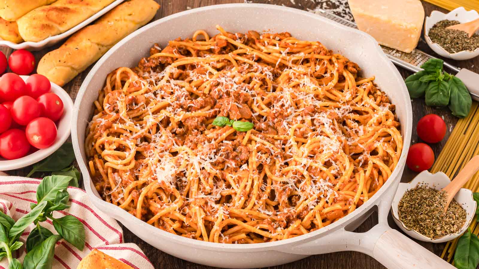 One Pot Spaghetti recipe by Tessie's Table. 